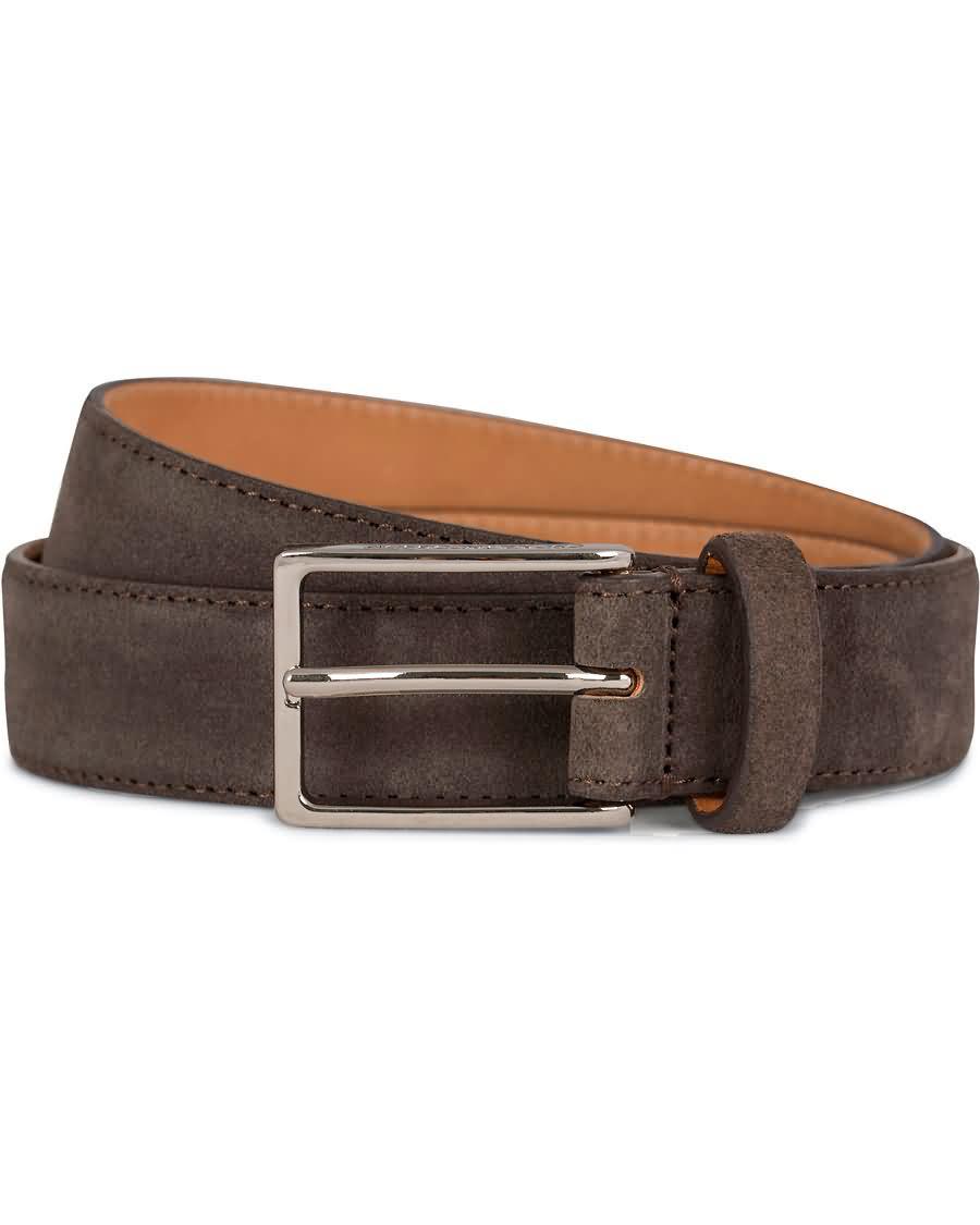 oscar jacobson suede belt 3 cm dark brown bpffr